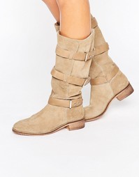 Замшевые сапоги ASOS CANTERBURY - Песок