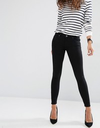 Черные джинсы скинни с заниженной талией ASOS Whitby - Чистый черный