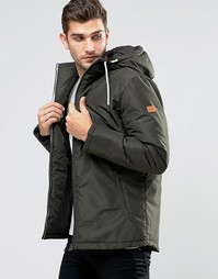 Парка с капюшоном и флисовой подкладкой Jack &amp; Jones - Хаки