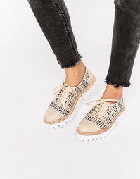 Массивные туфли с вырезами на плоской подошве Jeffrey Campbell Pistol