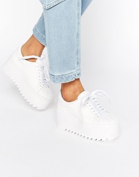 Кеды на высокой платформе Jeffrey Campbell Synergy - White pu