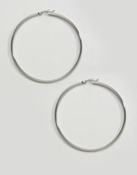 Большие серьги‑кольца Cara NY - Серебряный