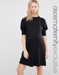 Платье-футболка для беременных ASOS Maternity - Черный