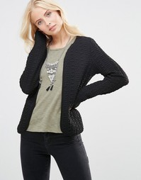 Only Textured Knit Cardigan - Черный