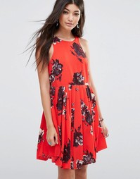 Платье Free People Flutterby - Вишневый микс