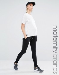 Трикотажные джоггеры в стиле casual от Mamalicious - Черный Mama.Licious