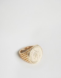Золотистое кольцо Chained &amp; Able Old English - Золотой