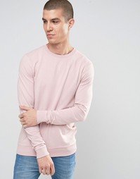Легкий облегающий розовый свитшот ASOS - Розовая пыль