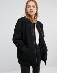 Джинсовая куртка-пилот Monki - Черный