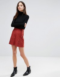 Замшевая юбка Brave Soul - Paprika