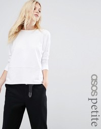 ASOS PETITE Long Sleeve Baby Loopback Top - Белый