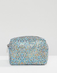 Косметичка с леопардовым принтом и блестками ASOS - Мульти