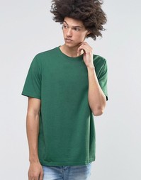 Weekday Frank Overdye Longer sleeve T-Shirt - Green melange