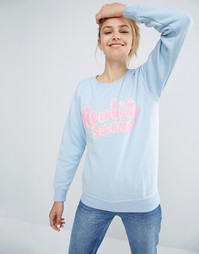 Local Heroes Reality Sucks Sweatshirt - Синий