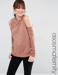 Топ для беременных с открытыми плечами ASOS Maternity - Телесный