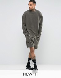 Шорты в стиле casual с заниженным шаговым швом ASOS - Хаки