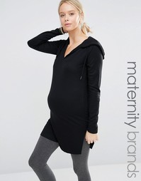 Трикотажное худи в стиле casual Mamalicious - Черный Mama.Licious