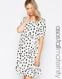 Платье для беременных с короткими рукавами и леопардовым принтом ASOS