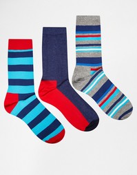 Набор из 3 пар носков с принтом HS By Happy Socks - Мульти