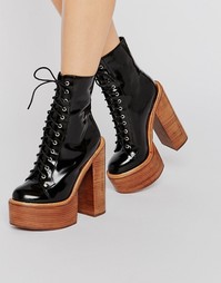 Ботильоны на высокой платформе и шнуровке Jeffrey Campbell Paulita