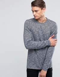 Esprit Slubby Crew Neck Jumper - Синий