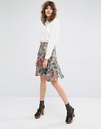 Короткая юбка с цветочным принтом Essentiel Antwerp Madilyn - Мульти