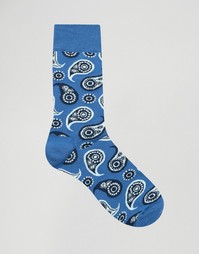Носки с узором пейсли Happy Socks - Синий