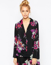 Пижамный топ с экзотическим цветочным принтом ASOS Premium - Мульти