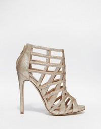 Золотистые декорированные сандалии на каблуке Steve Madden Marquee