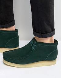 Ботинки Clarks Originals Wallabee - Зеленый