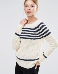 Полосатый джемпер Vero Moda - Oatmeal w to stripe