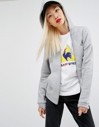 Худи на молнии с логотипом Le Coq Sportif - Серый