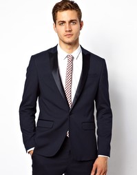 Приталенный смокинг ASOS - Темно-синий