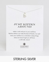 Серебряное ожерелье с подвеской‑котом Dogeared Just Kitten Around