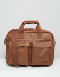 Уплотненная кожаная сумка для ноутбука Eastpak PakR - Коричневый