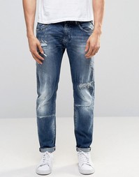 Суженные выбеленные джинсы с прорехами Replay Maestro No.1