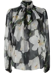 прозрачная блузка с узором Dolce &amp; Gabbana