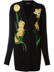 кардиган с аппликацией тюльпанов Dolce &amp; Gabbana