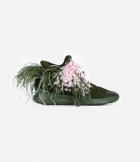 кроссовки с открытой пяткой и перьями Christopher Kane