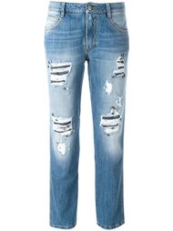джинсы с потертой отделкой Ermanno Scervino