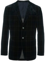 бархатный пиджак в клетку Z Zegna