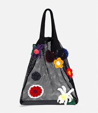 crochet flower mesh tote Christopher Kane