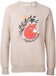 свитер с принтом лисы Maison Kitsuné