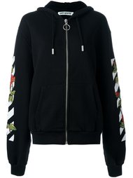 толстовка в полоску с розами Off-White