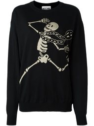 свитер с принтом скелета Moschino