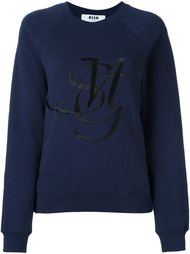 толстовка с вышитым логотипом  MSGM