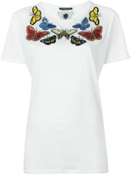 футболка с вышивкой бабочек Alexander McQueen