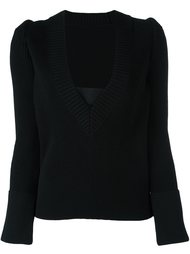 свитер c V-образным вырезом  Sacai