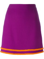 юбка А-образного силуэта с контрастной окантовкой  Boutique Moschino