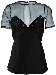 топ с прозрачной вставкой  Alexander Wang